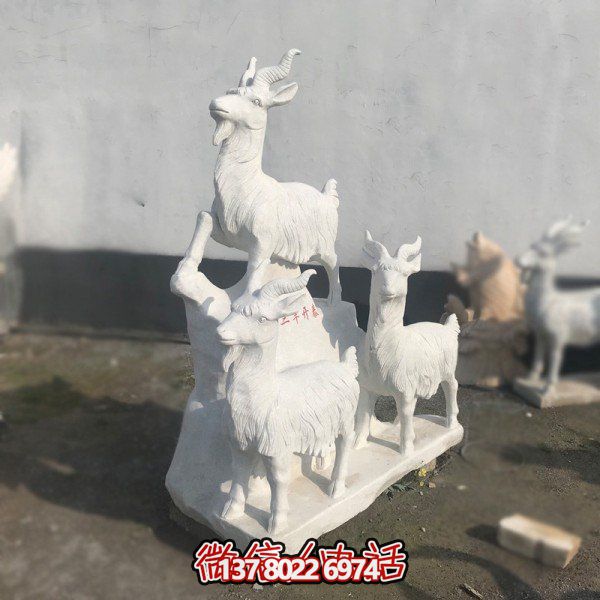 十二生肖石雕擺件，美化園林景觀(guān)