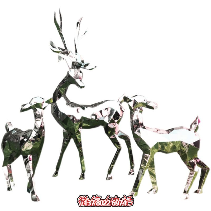 家庭裝飾不銹鋼戶(hù)外梅花鹿雕塑 家庭裝飾不銹鋼戶(hù)外梅花鹿雕塑