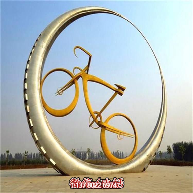 不銹鋼自行車(chē)環(huán)形景觀(guān)擺件