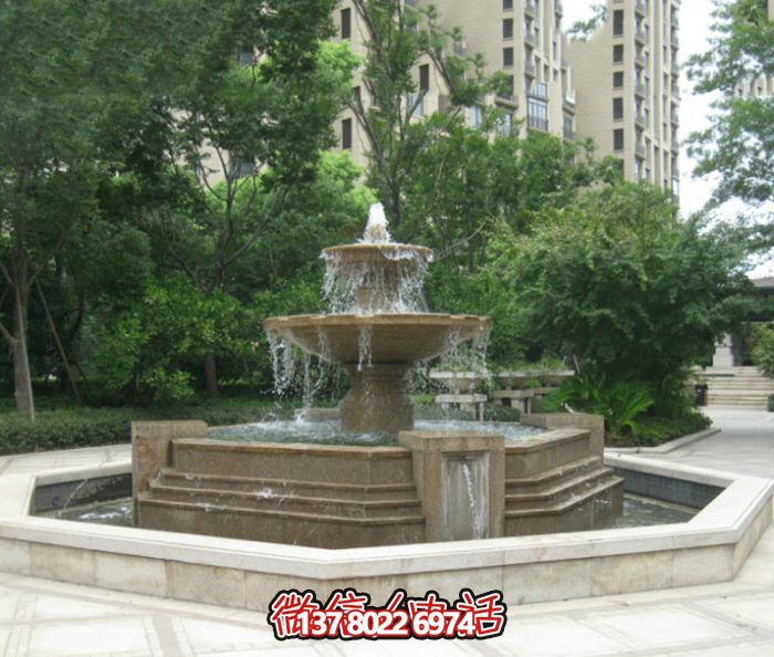 精美石雕大型噴泉，美化小區廣場(chǎng)景觀(guān)