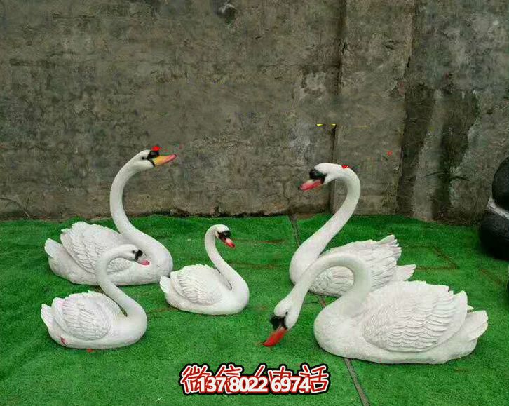 雕塑仿真天鵝，裝飾庭院、酒店、別墅等空間