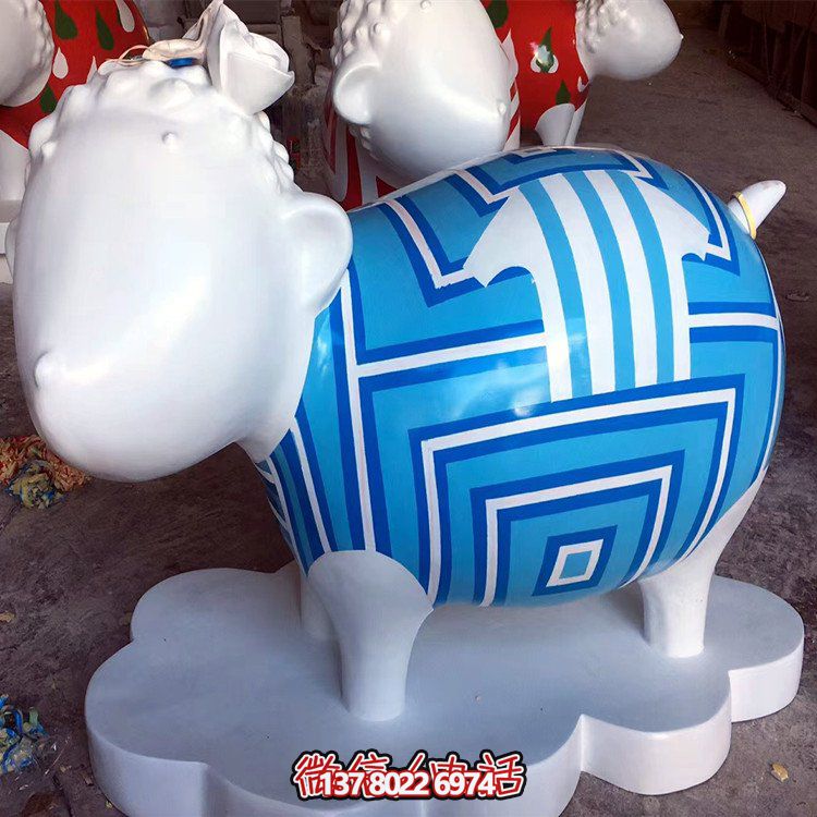 彩繪仿真羊雕塑——商場(chǎng)、公園、廣場(chǎng)的精美裝飾