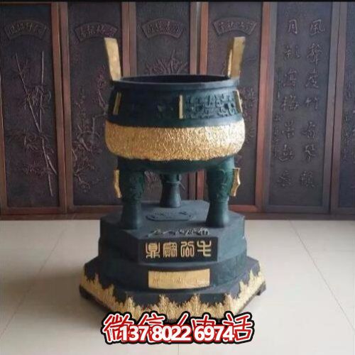 景觀(guān)祈福銅雕三足鼎立雕塑