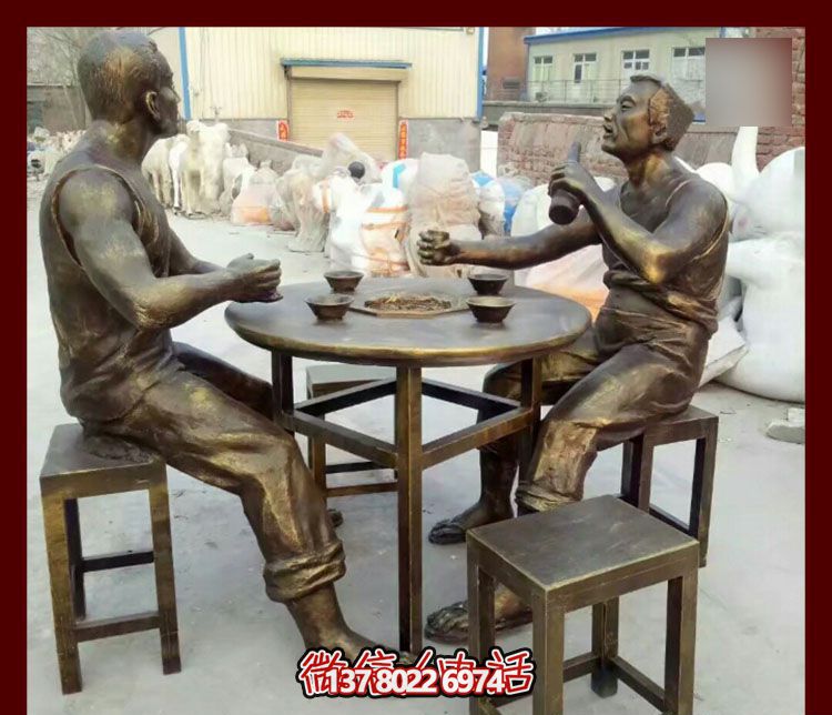 傳承文化，融入雕塑，銅雕人物給你一個(gè)古典的庭院別墅