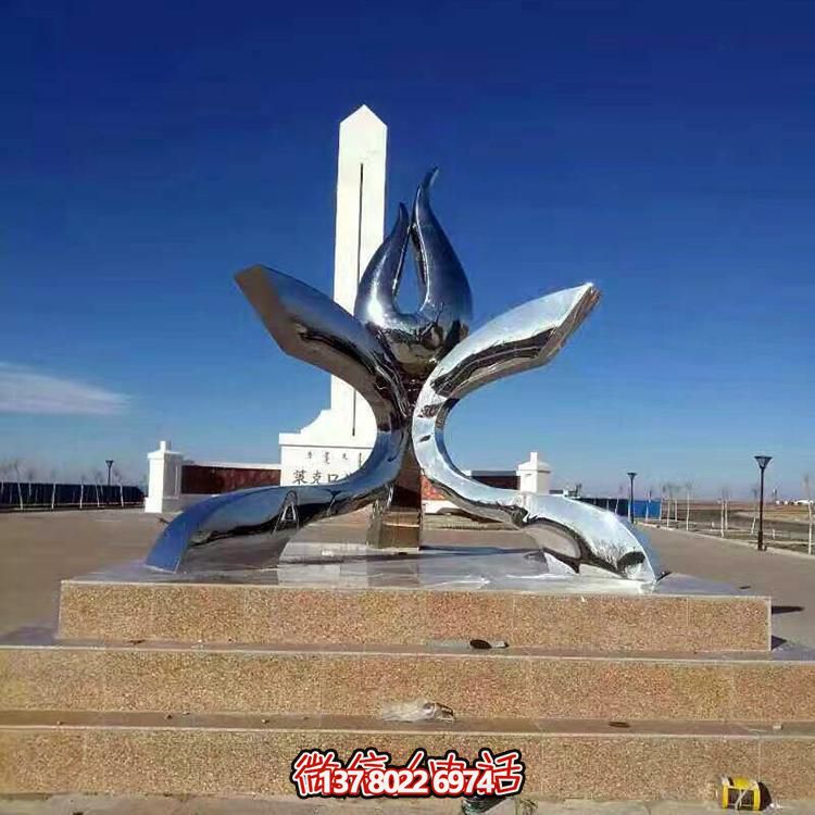 不銹鋼抽象藝術(shù)造型景觀(guān)擺件雕塑