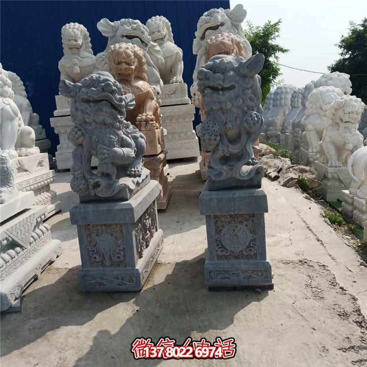 精美獅子大理石石雕，為庭院、公司、門(mén)口添彩