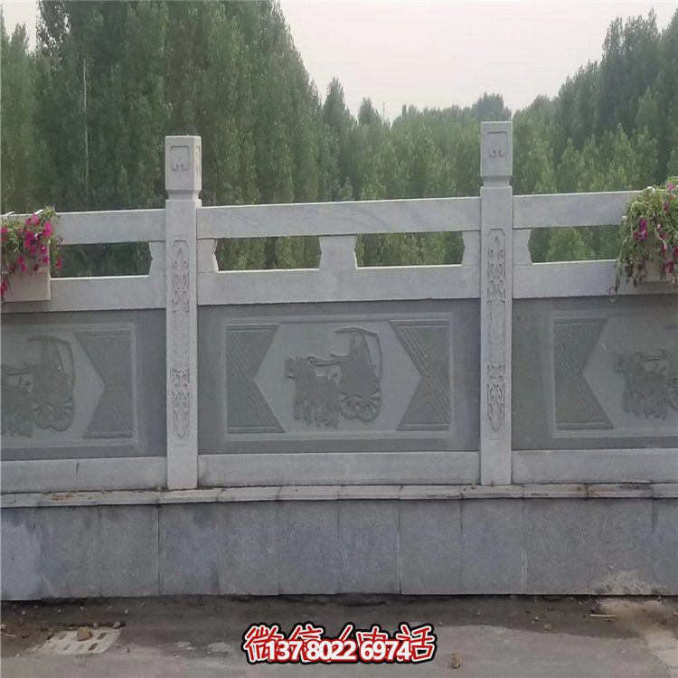 精美大理石浮雕欄桿擺件，為公園裝飾添彩