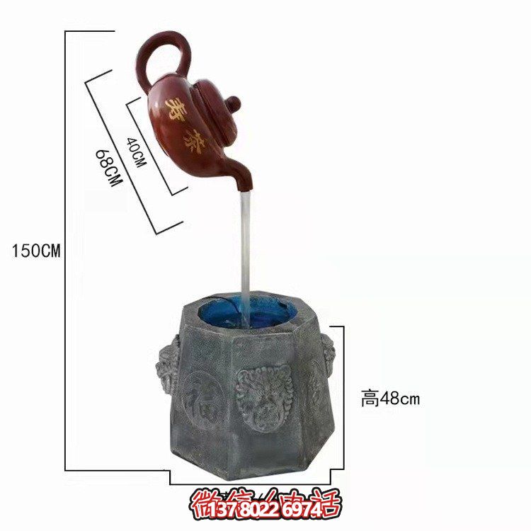 玻璃鋼大型懸空擺件，打造戶(hù)外流水天雕塑