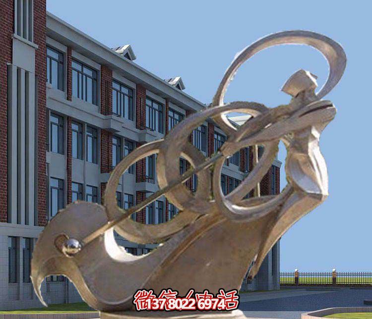 不銹鋼抽象高爾夫球雕塑，點(diǎn)綴景區園林