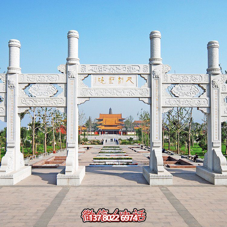 精美大理石石雕多門(mén)牌坊雕塑，讓你領(lǐng)略大理景區的精彩