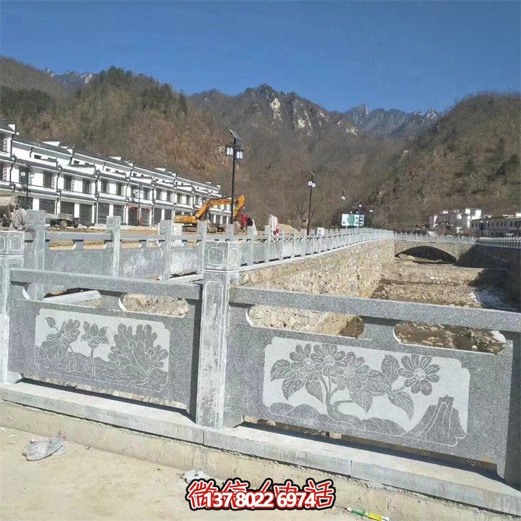 戶(hù)外大型浮雕蓮花河道圍欄雕塑
