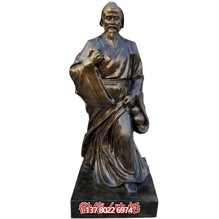 玻璃鋼仿古銅華佗醫學(xué)院人物擺件