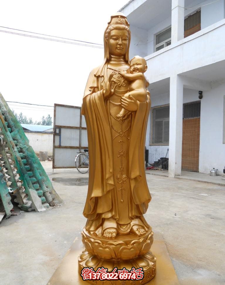 銅雕立式送子觀(guān)音雕塑--祝福育兒之路 銅雕立式送子觀(guān)音雕塑--祝福育兒之路