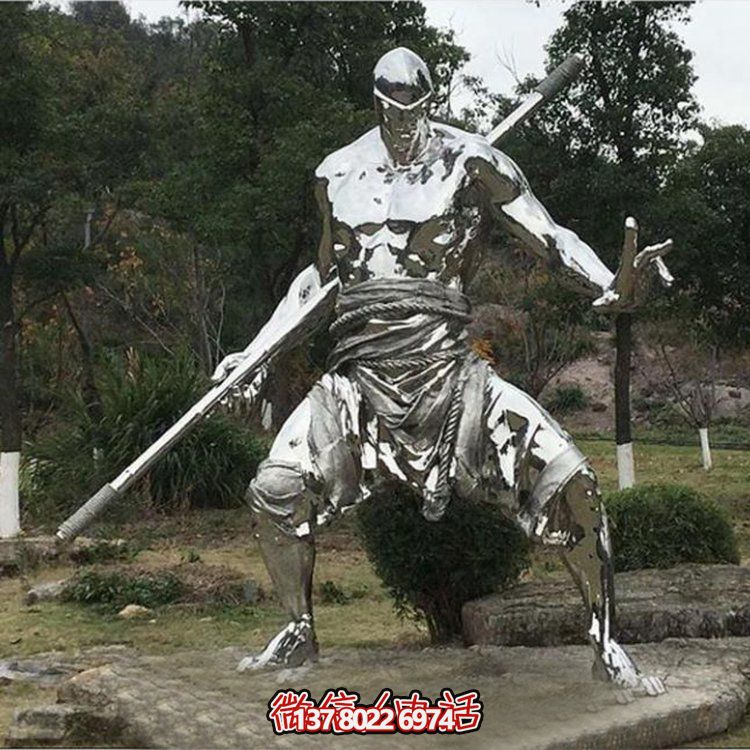 大型不銹鋼抽象人物景觀(guān)擺件