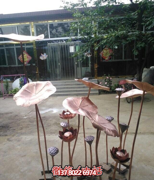 荷花銅雕景觀(guān)裝置 荷花銅雕景觀(guān)裝置