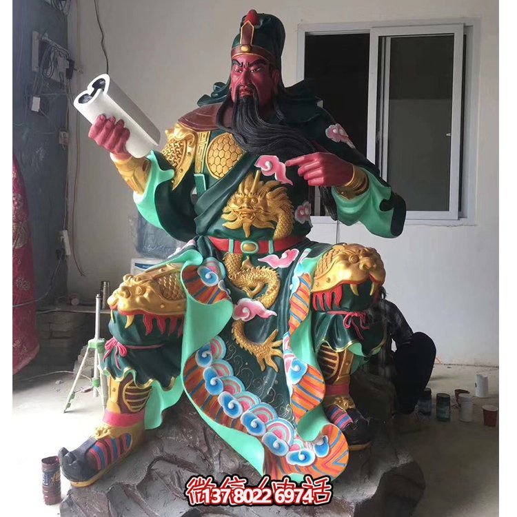 玻璃鋼關(guān)公神像，打造古典寺廟氛圍