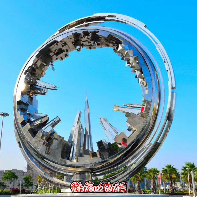 不銹鋼抽象齒輪雕塑，點(diǎn)綴園林景觀(guān)