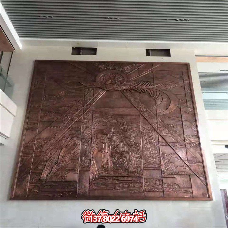 巨型室內方形壁畫(huà)雕塑