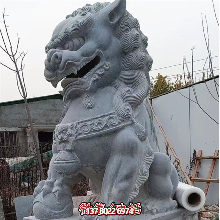 豪華庭院大型獅子雕塑，招財進(jìn)寶，鎮宅門(mén)口裝飾