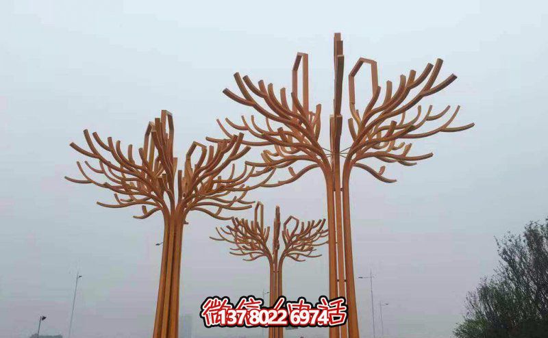 不銹鋼景觀(guān)雕塑，提升步行商業(yè)街抽象美感