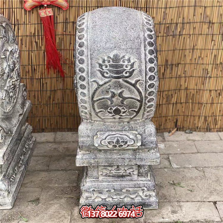 青石石雕抱鼓，點(diǎn)綴園林之美