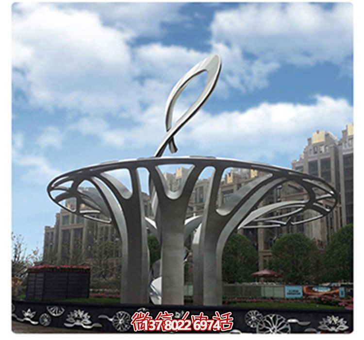 大型不銹鋼戶(hù)外抽象景觀(guān)擺件