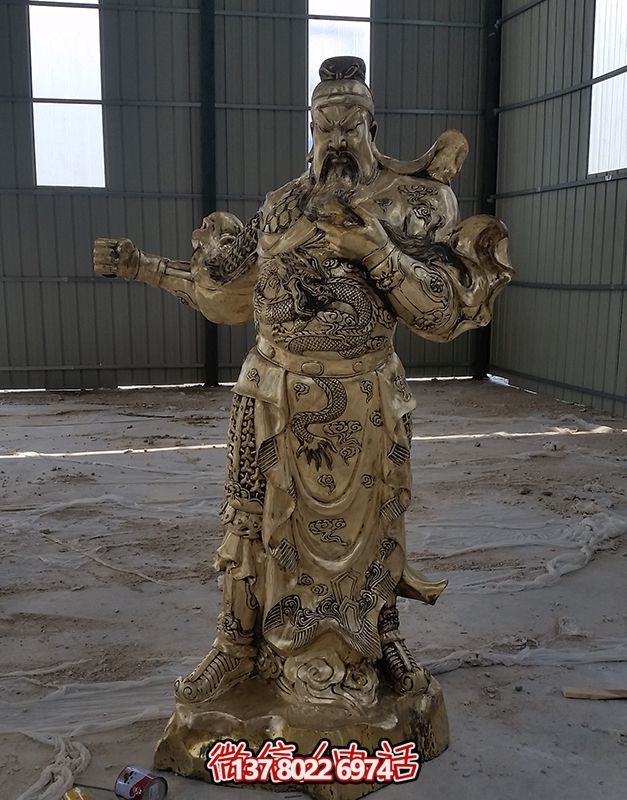 開(kāi)業(yè)大吉，關(guān)公佛像黃銅雕塑，招財進(jìn)寶