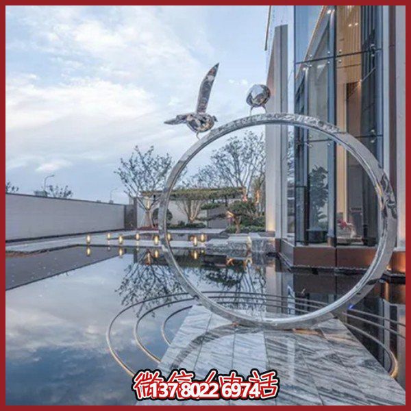 創(chuàng  )意不銹鋼圓環(huán)雕塑——為酒店會(huì )所、戶(hù)外景觀(guān)增添幾何美感