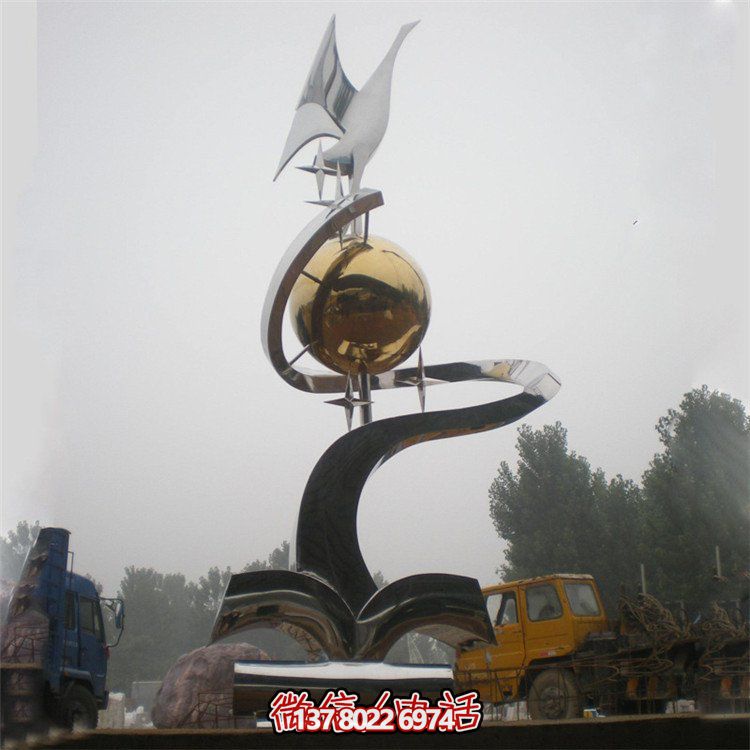 創(chuàng  )意園林景觀(guān)不銹鋼雕塑標志——打造夢(mèng)幻校園景觀(guān)