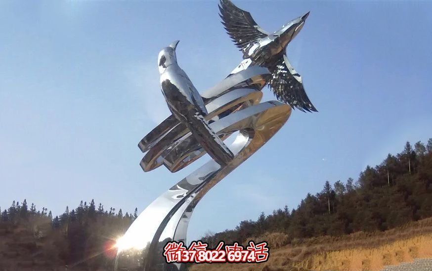 不銹鋼和平鴿雕塑，營(yíng)造和諧的園林景觀(guān)