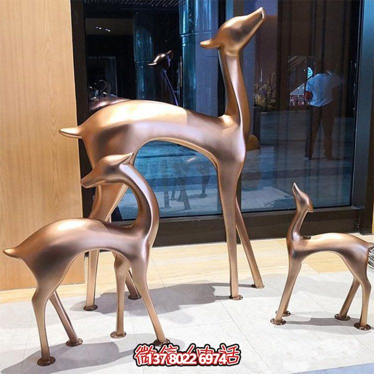 城市景觀(guān)裝飾品——玻璃鋼小鹿雕塑