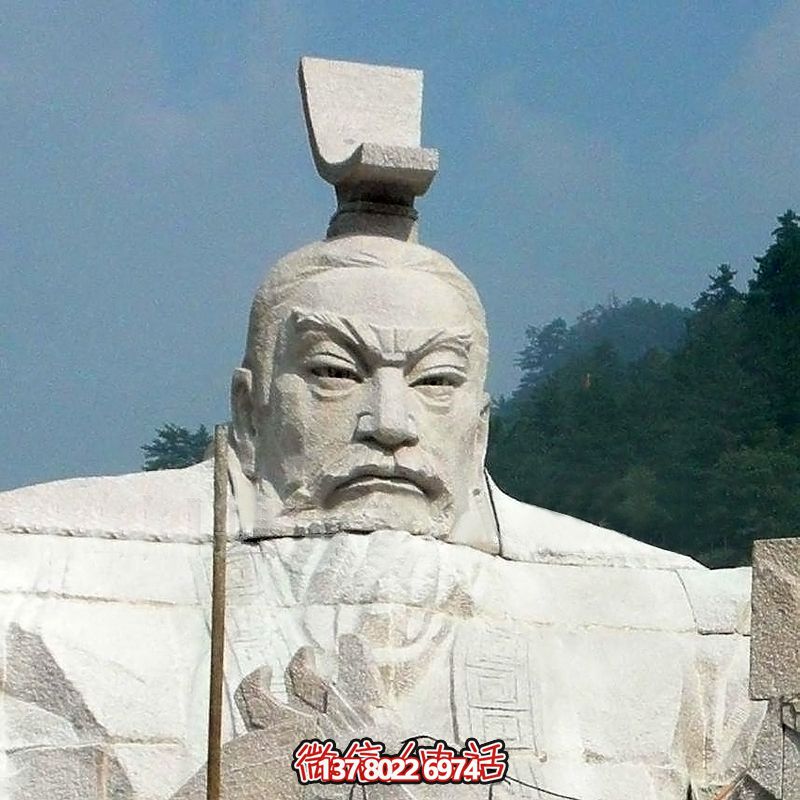 漢武帝劉徹大型石雕頭像，為您的園林景觀(guān)增添精彩