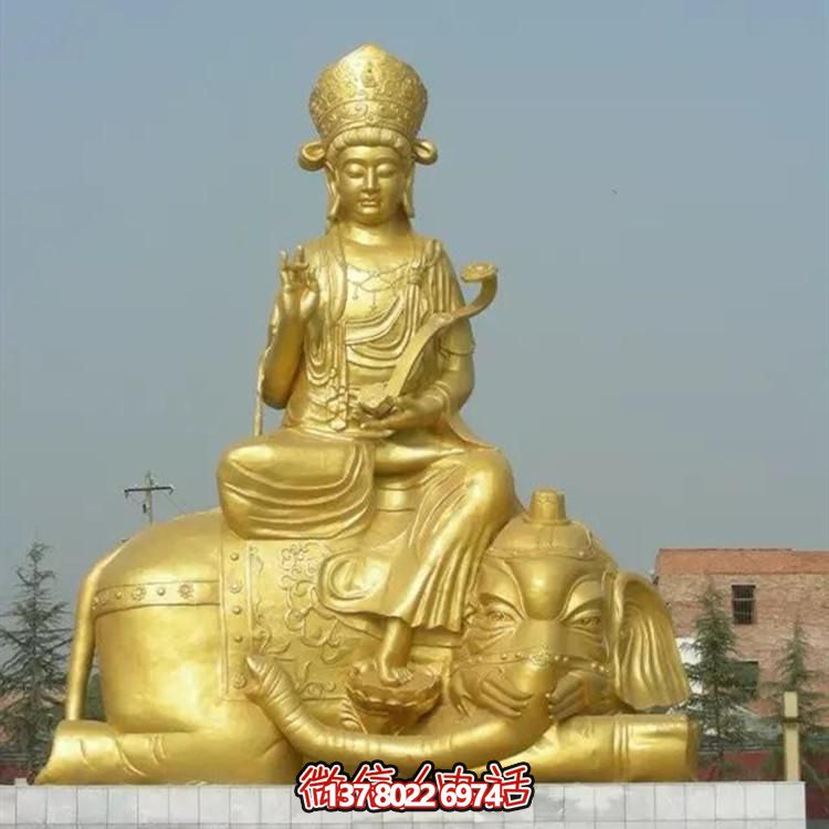 玻璃鋼雕塑文姝普賢，精致烤漆噴金大型景點(diǎn)裝飾