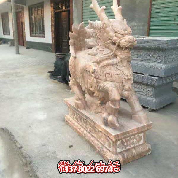 高端定制大理石石雕獅子雕塑，裝點(diǎn)大型庭院、別墅、門(mén)口，招財又安全