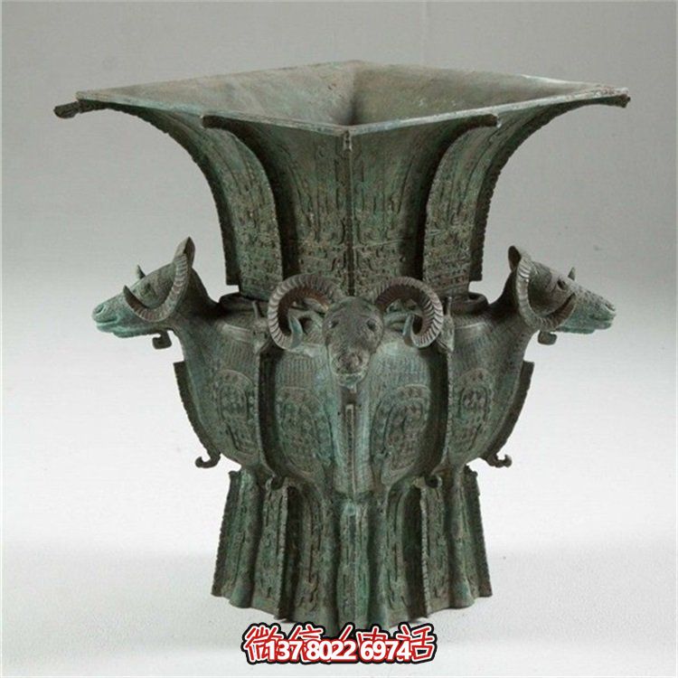 創(chuàng  )意藝術(shù)銅雕花盆雕塑
