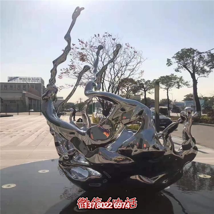 創(chuàng  )意不銹鋼浪花雕塑，美化你的戶(hù)外廣場(chǎng)