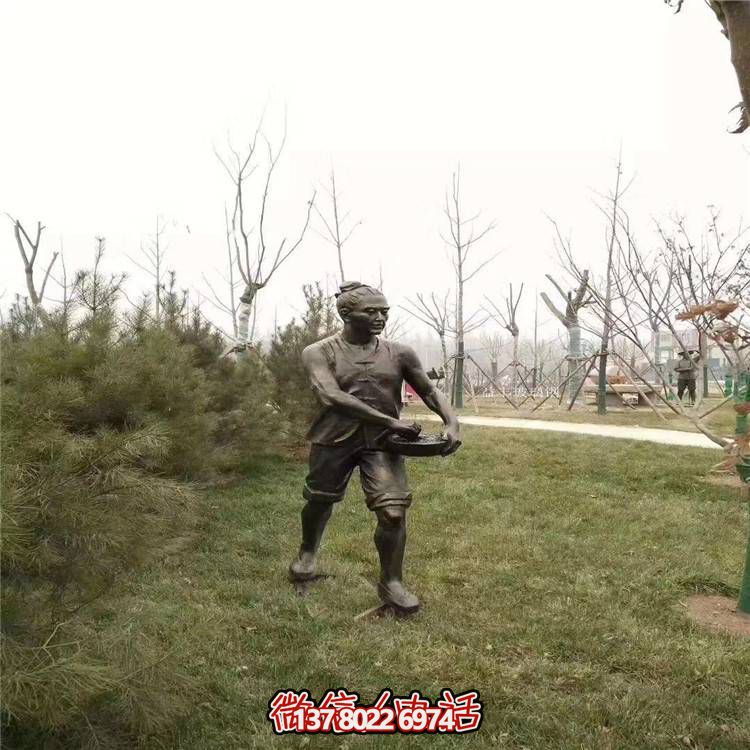 玻璃鋼雕塑融合戶(hù)外園林民俗情景主題農耕人物