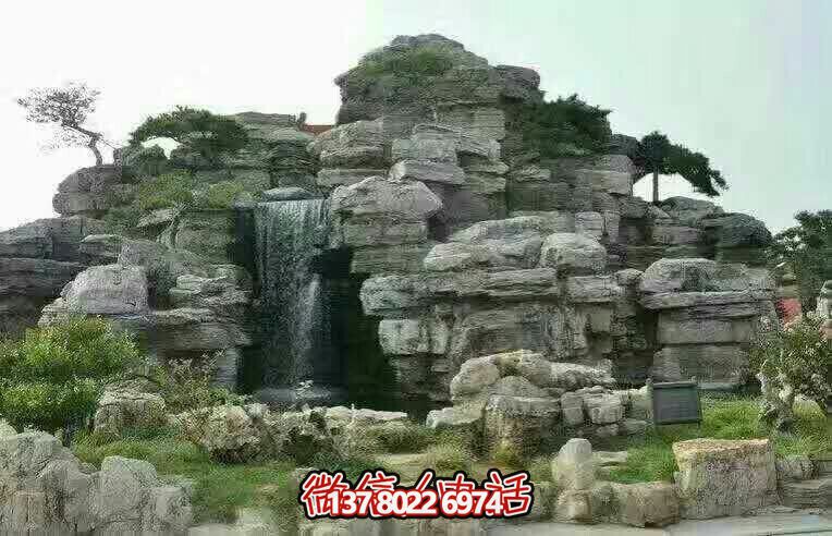 精美的景區園林，完美的假山流水擺放