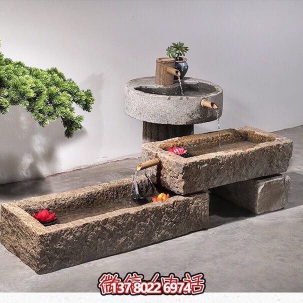 石槽組合戶(hù)外魚(yú)缸，完美景觀(guān)美化家居養魚(yú)空間