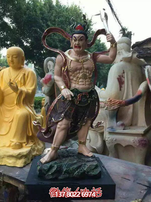 玻璃鋼八大金剛雕塑，護法神圣的守護