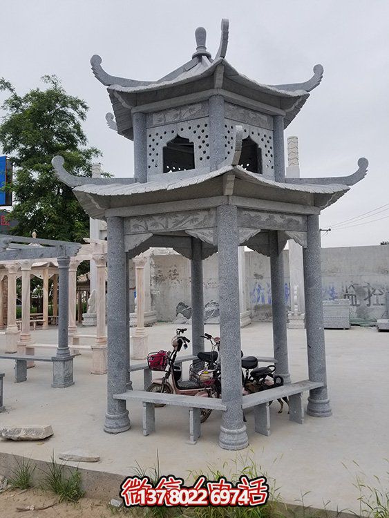 精美大理石石雕戶(hù)外園林景觀(guān)涼亭