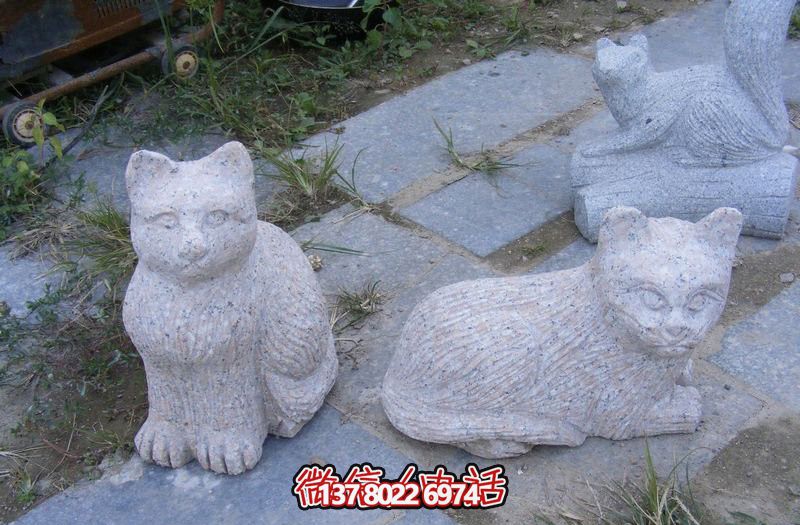室外裝飾大理石石雕臥著(zhù)貓雕塑 室外裝飾大理石石雕臥著(zhù)貓雕塑