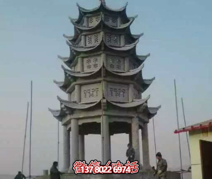 多層青石仿古塔涼亭，為你的寺院增添神秘氣息