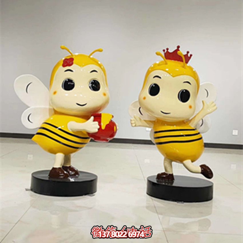 玻璃鋼蜜蜂創(chuàng  )意彩繪景區雕塑