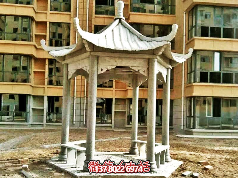 仿古建筑涼亭，為小區、公園、草坪提供休息雕塑美化