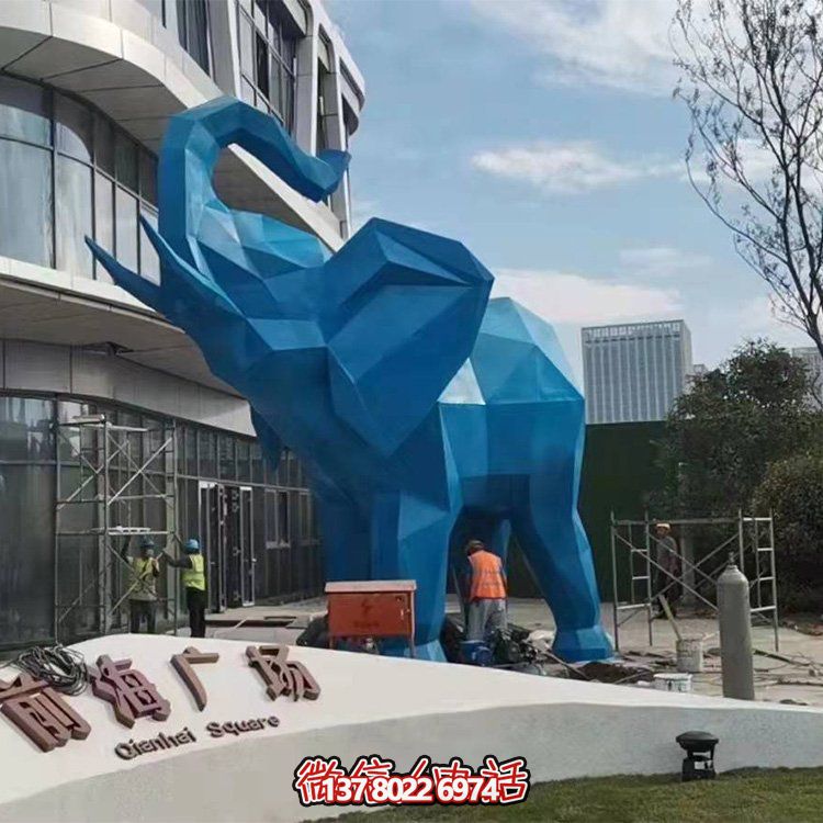幾何雕塑大象，裝點(diǎn)商場(chǎng)、戶(hù)外廣場(chǎng)