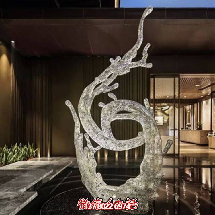 不銹鋼浪花雕塑，創(chuàng  )意廣場(chǎng)裝飾
