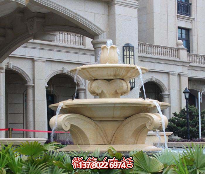 歐式風(fēng)格大理石噴泉雕塑，美化酒店、廣場(chǎng)、景觀(guān)