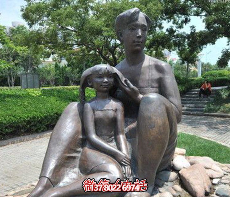 母女情深銅雕塑，傳承傳統文化