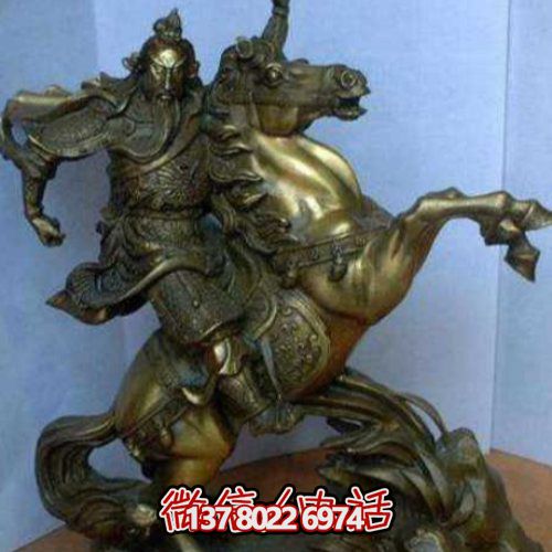 傳統工藝銅雕騎馬人物雕塑，點(diǎn)綴戶(hù)外園林